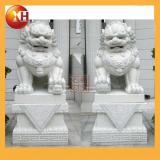 Chinese traditional big marble stone lion statues for cheap sale